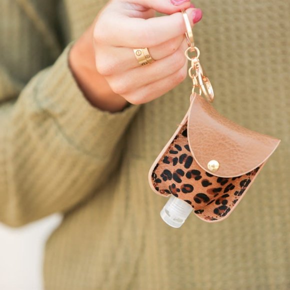 2/$20 Genuine Leather Sanitizer Keychain w/ Bottle - Picture 11 of 14